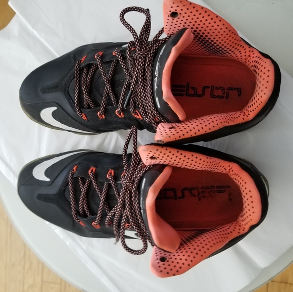 Nike Lebron XI 11 Elite Black Mango Size 12.5 - Picture 3 of 4
